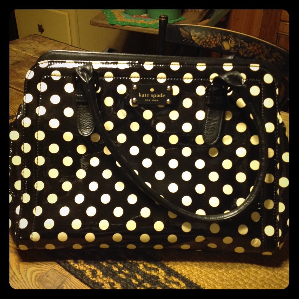 Kate Spade Black & White Polka Dot Purse